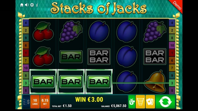 Stacks of Jacks slot screen 2