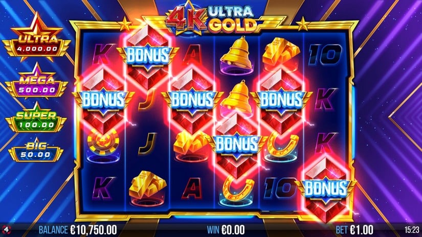 4K Ultra Gold slot screen 2