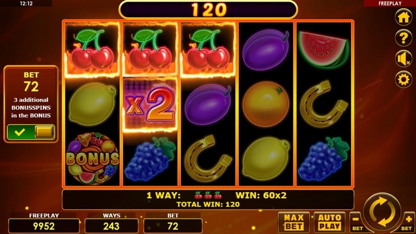All Ways Hottest Fruits slot screen 4