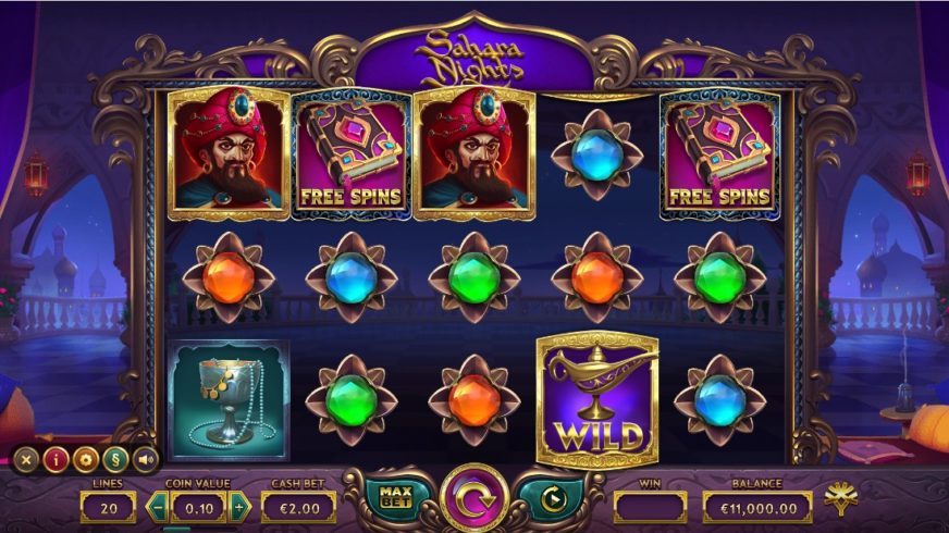 Sahara Nights slot screen 1