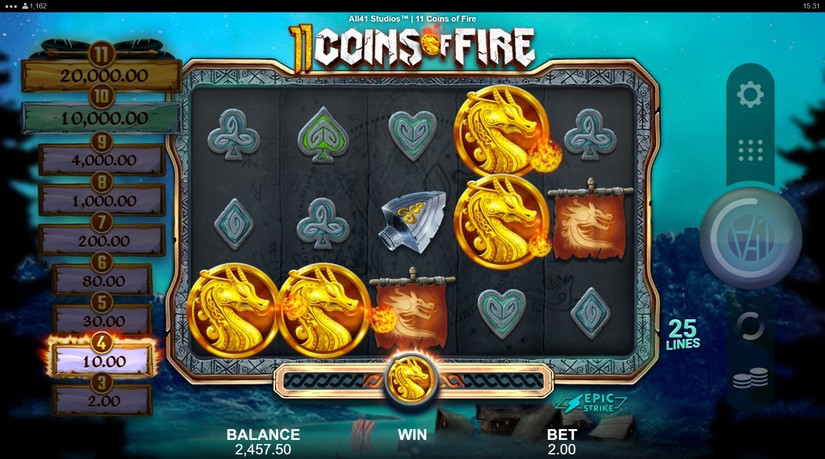 11 Coins of Fire slot screen 2