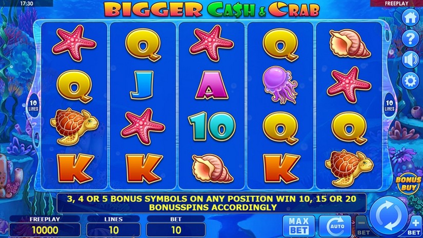 Bigger Cash & Crab slot screen 1