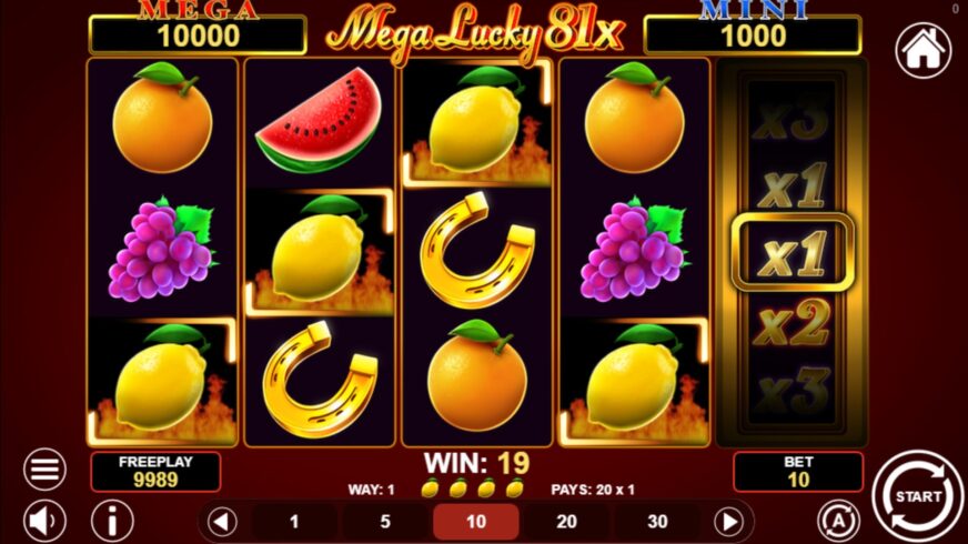 Mega Lucky 81x slot screen 2