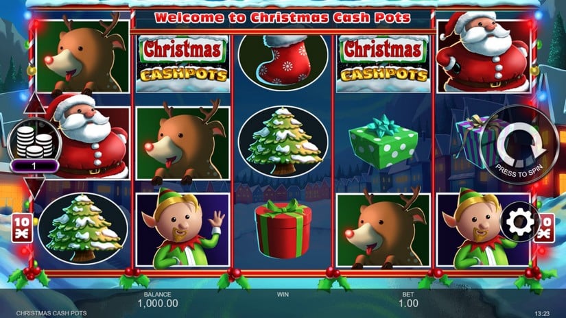 Christmas Cash Pots slot screen 1