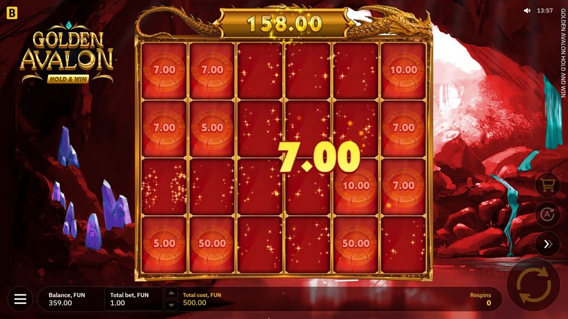 Golden Avalon Hold and Win slot screen 5