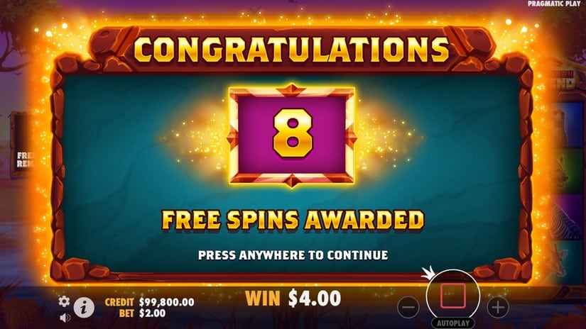 Savannah Legend slot screen 3