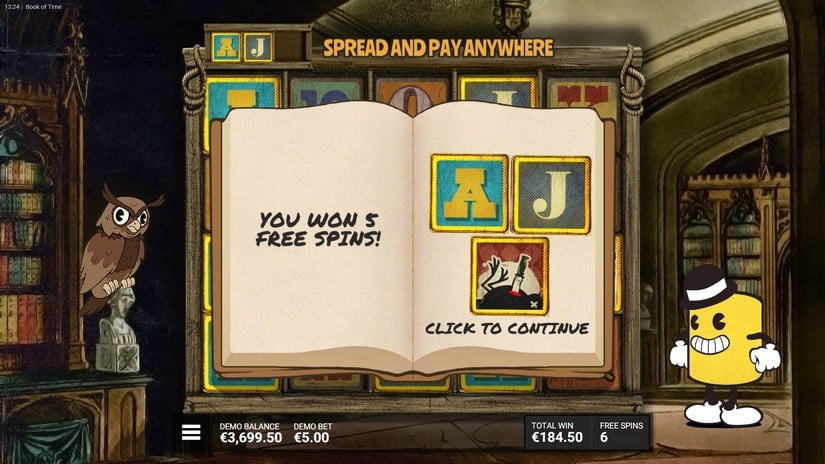 Canny the Can and the Book of Time slot screen 9