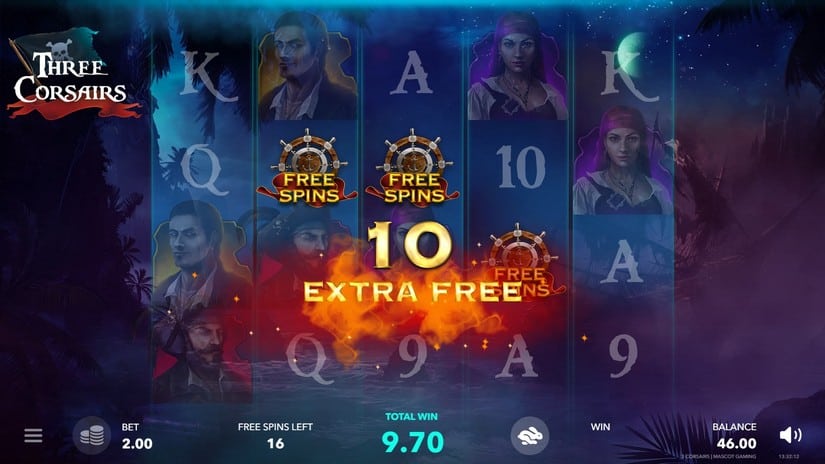 Three Corsairs slot screen 4