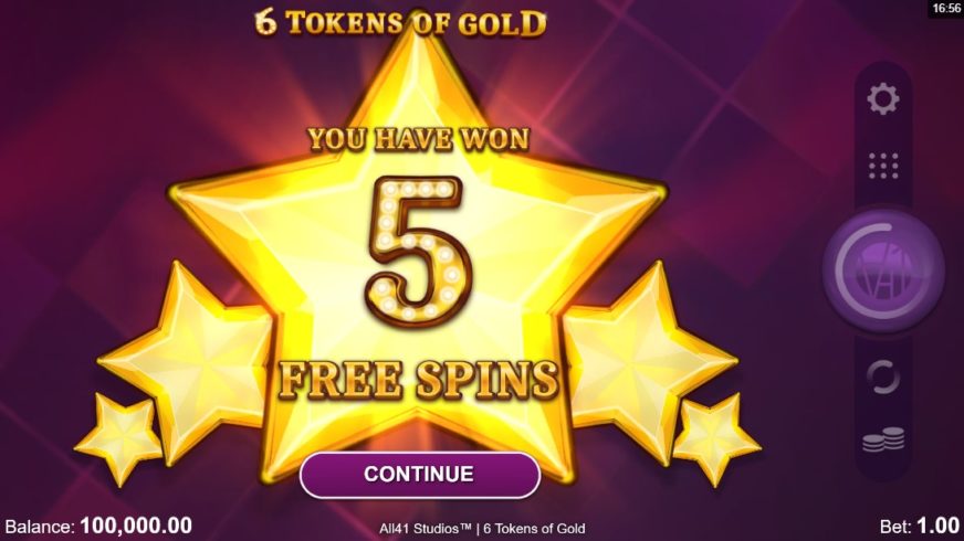 6 Tokens of Gold slot screen 3