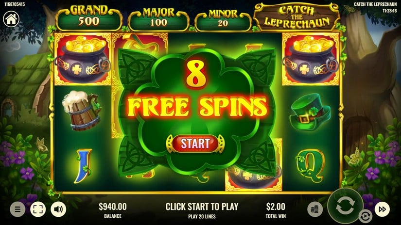 Catch The Leprechaun slot screen 4