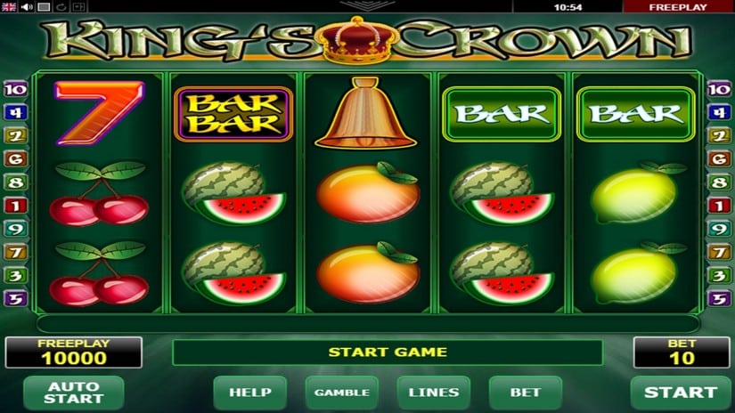 King’s Crown slot screen 1