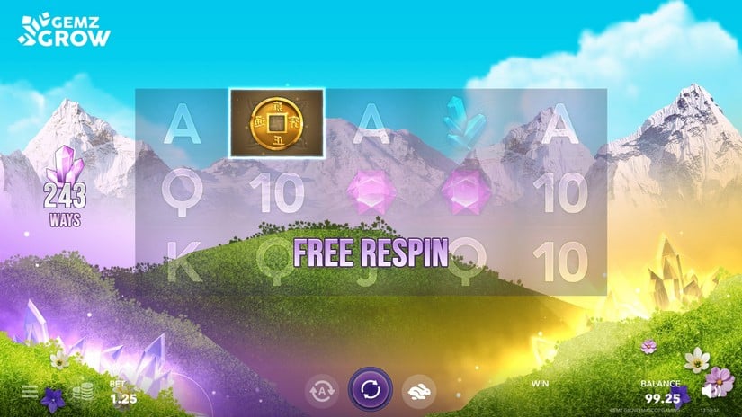 Gemz Grow slot screen 3