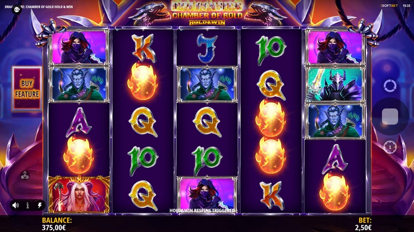 Dragonfire Chamber of Gold slot screen 3