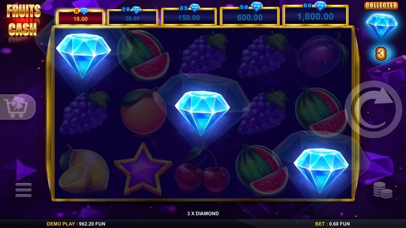 Fruits Cash slot screen 2