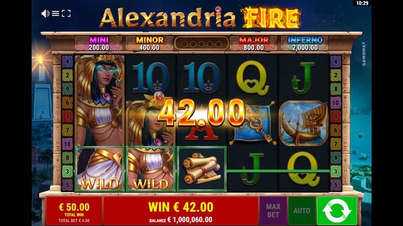 Alexandria Fire slot screen 8