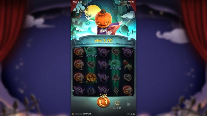 Mr. Hallow-Win slot screen 3