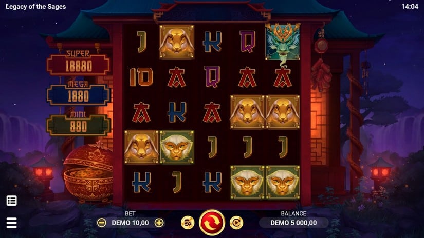 Legacy of the Sages slot screen 1