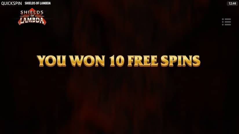 Shields of Lambda slot screen 4