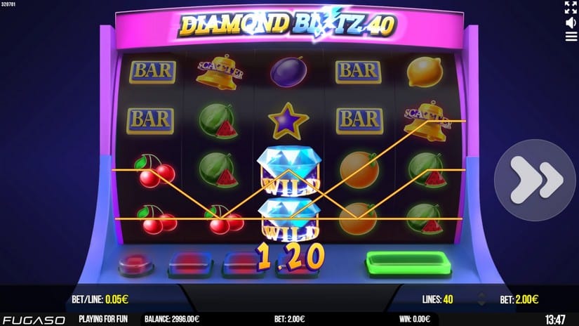 Diamond Blitz 40 slot screen 2