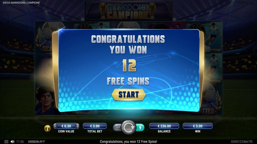 Diego Maradona Campione slot screen 4