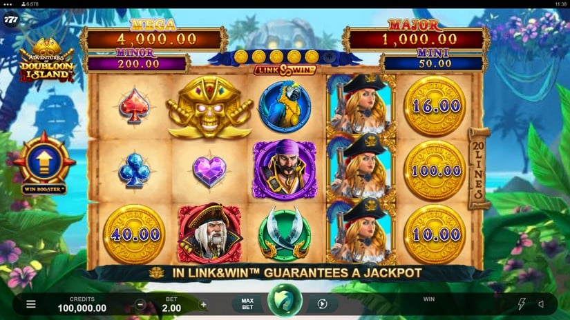 Adventures of Dubloon Island slot screen 1