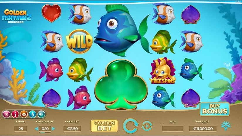 Golden Fish Tank 2 Gigablox slot screen 1