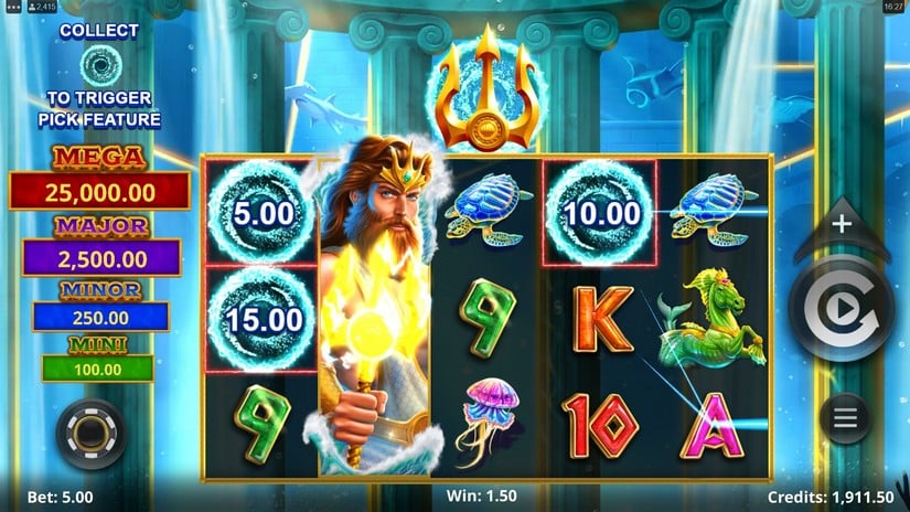 Amazing Link Poseidon slot screen 2