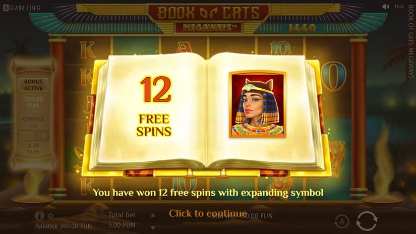 Book of Cats MEGAWAYS slot screen 5