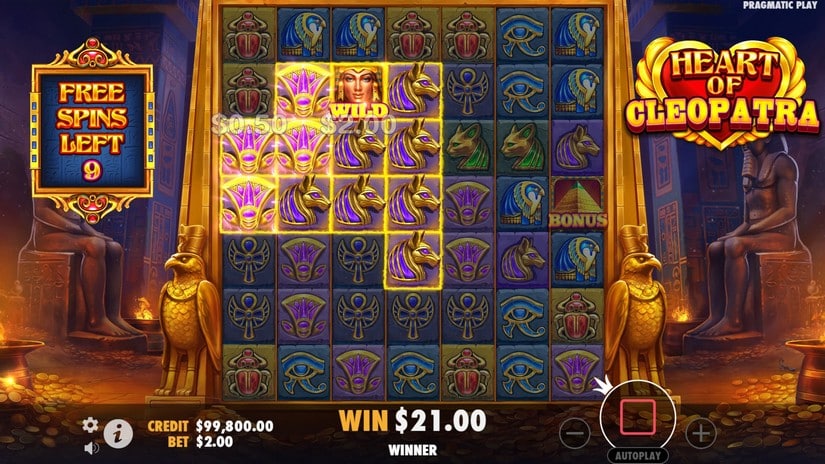 Heart of Cleopatra slot screen 5