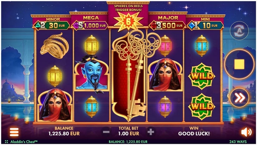 Aladdin’s Chest slot screen 2