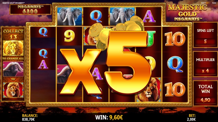 Majestic Gold Megaways slot screen 5