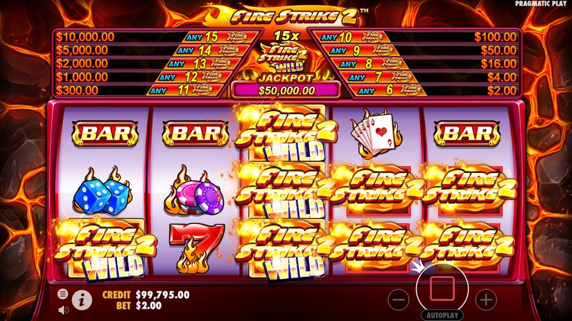 Fire Strike 2 slot screen 5