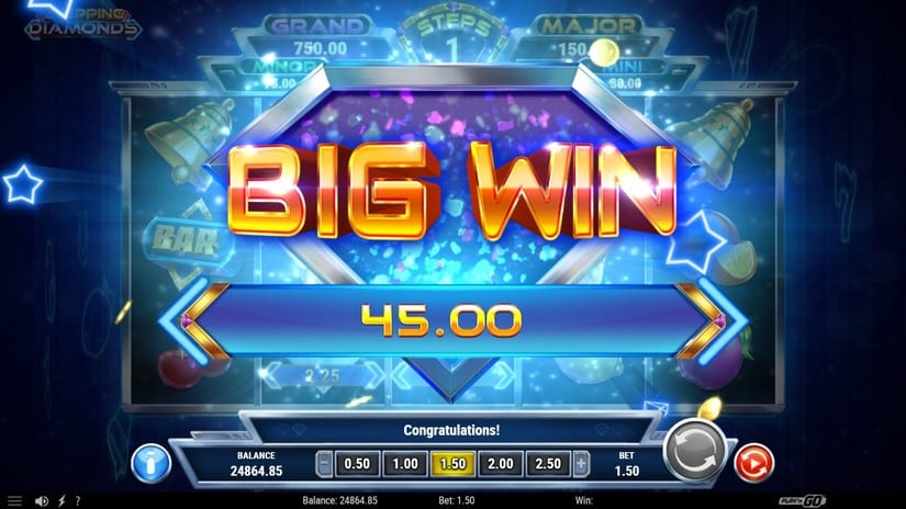 Stepping Diamonds slot screen 5