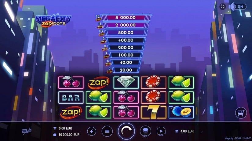 Megacity slot screen 1