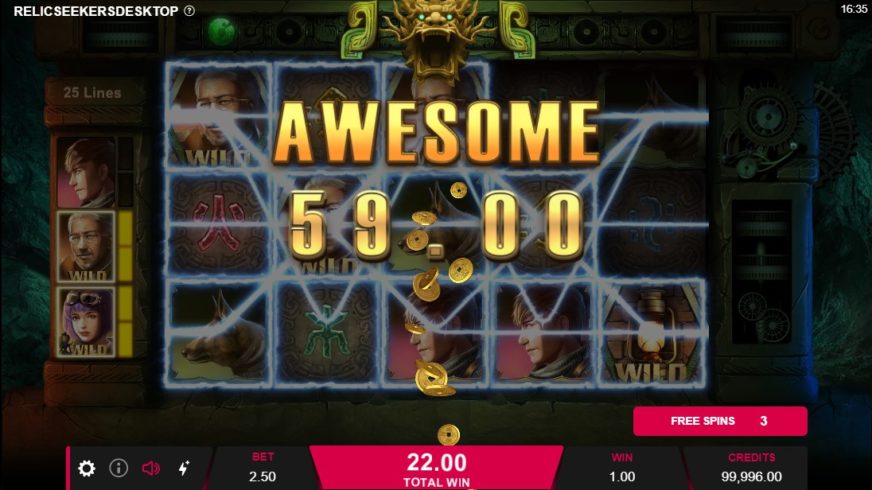 Relic Seekers slot screen 4