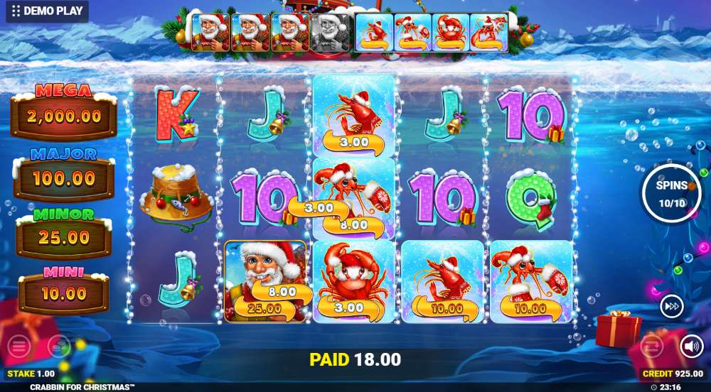 Play free Crabbin' For Christmas slot game