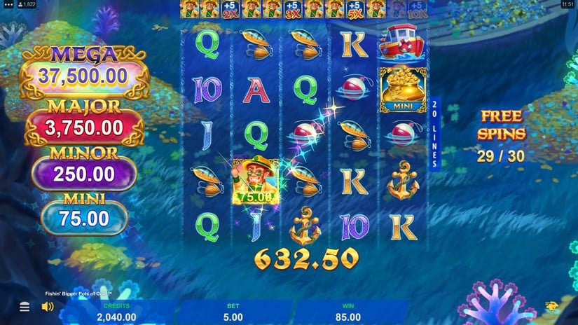 Fishin’ Bigger Pots of Gold slot screen 7