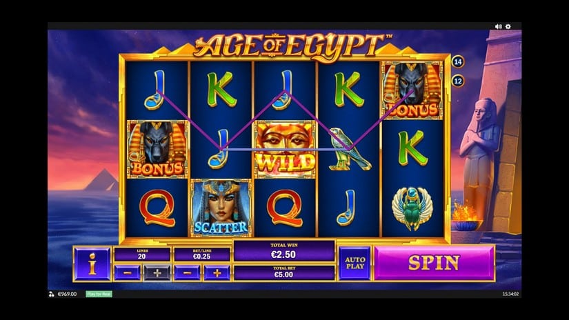 Age of Egypt slot screen 2