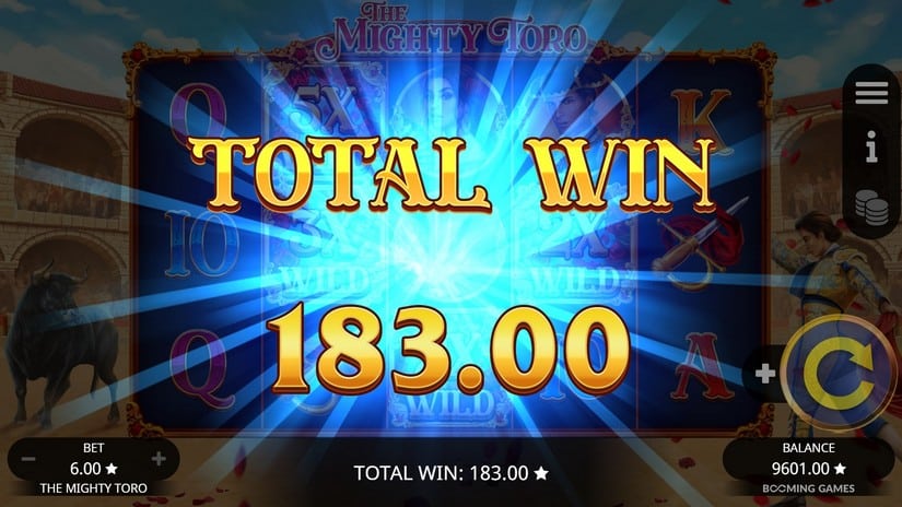 The Mighty Toro slot screen 6