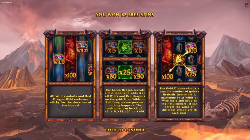 Fireborn slot screen 3