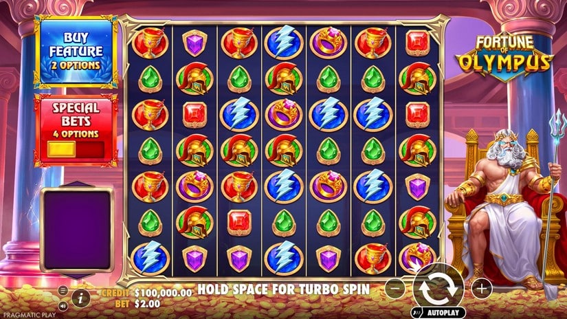 Fortune of Olympus slot screen 1