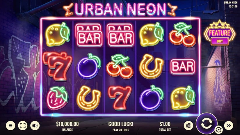 Urban Neon slot screen 1