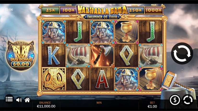Valhalla Saga Thunder of Thor slot screen 1