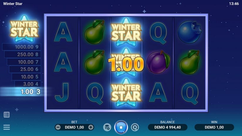 Winter Star slot screen 2