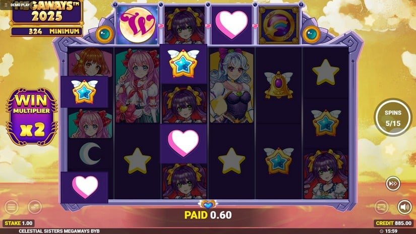 Celestial Sisters Megaways slot screen 3