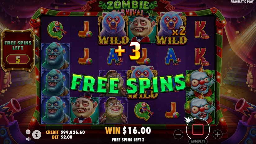 Zombie Carnival slot screen 5