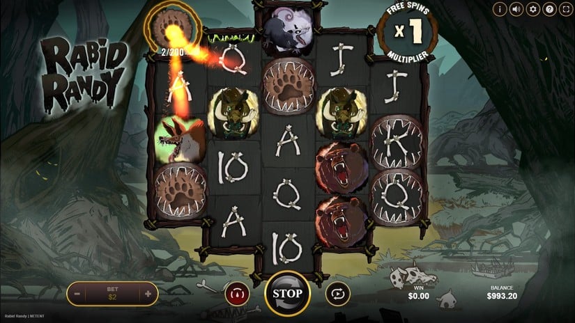 Rabid Randy slot screen 2