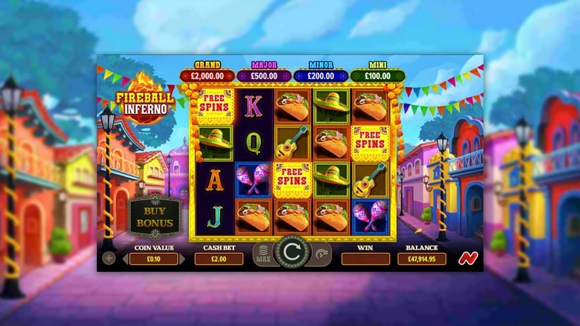 Fireball Inferno slot screen 2