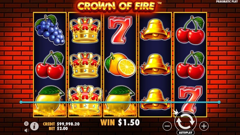 Crown of Fire slot screen 3