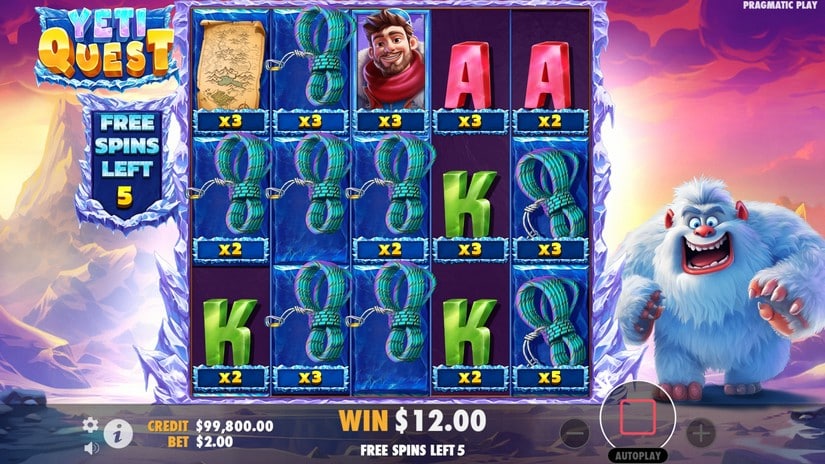 Yeti Quest slot screen 5